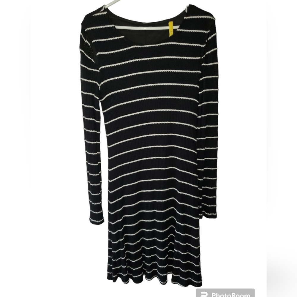 Womens‎ AGB Stripped black and white long sleeve dress size XL